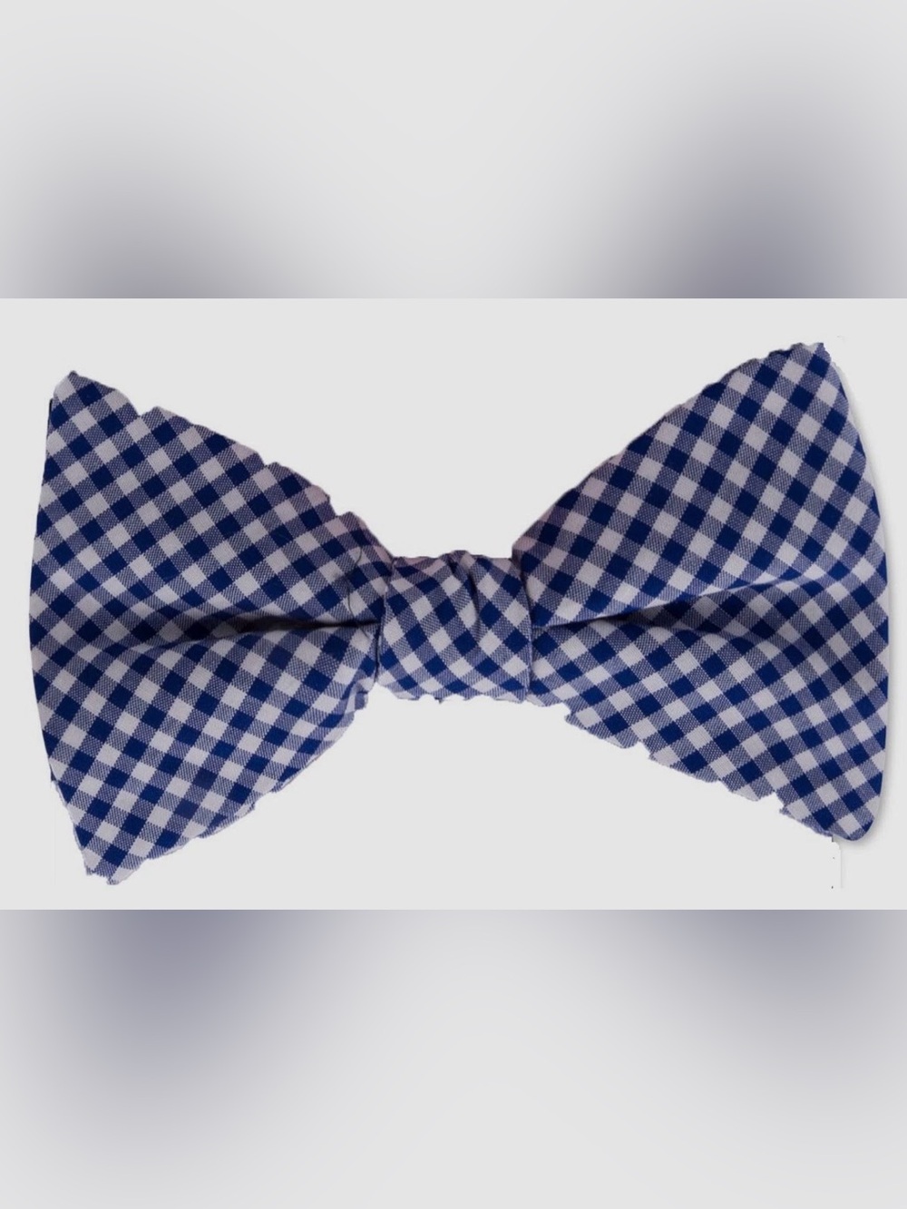 Tommy Hilfiger MENS Blue Plaids check self bow Tie